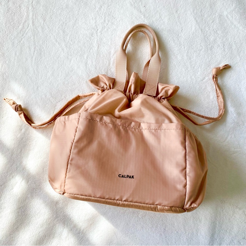 Calpak Pink Drawstring Tote Bag